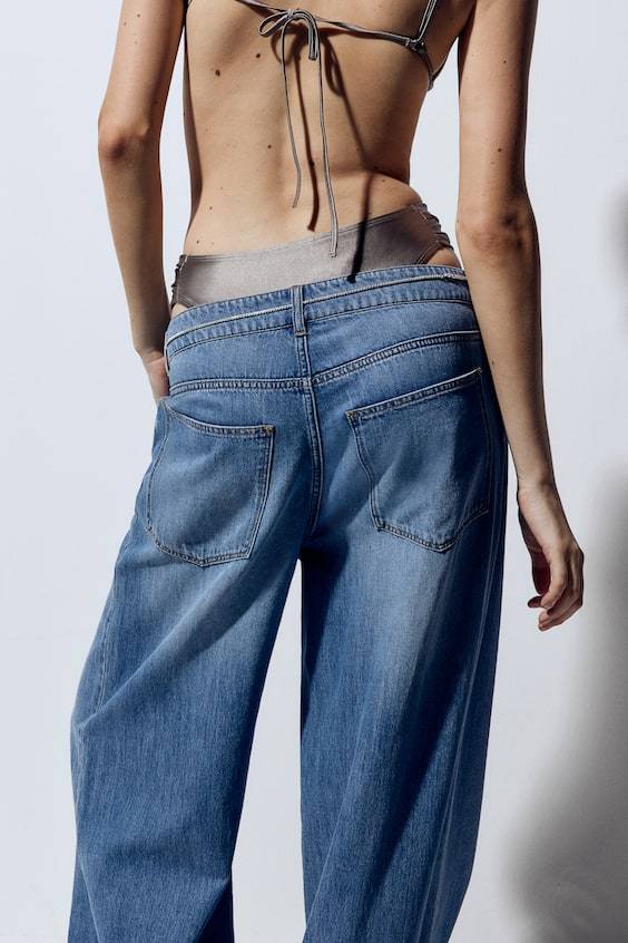 HM Baggy Wide Low Jeans Riesige Rabatte