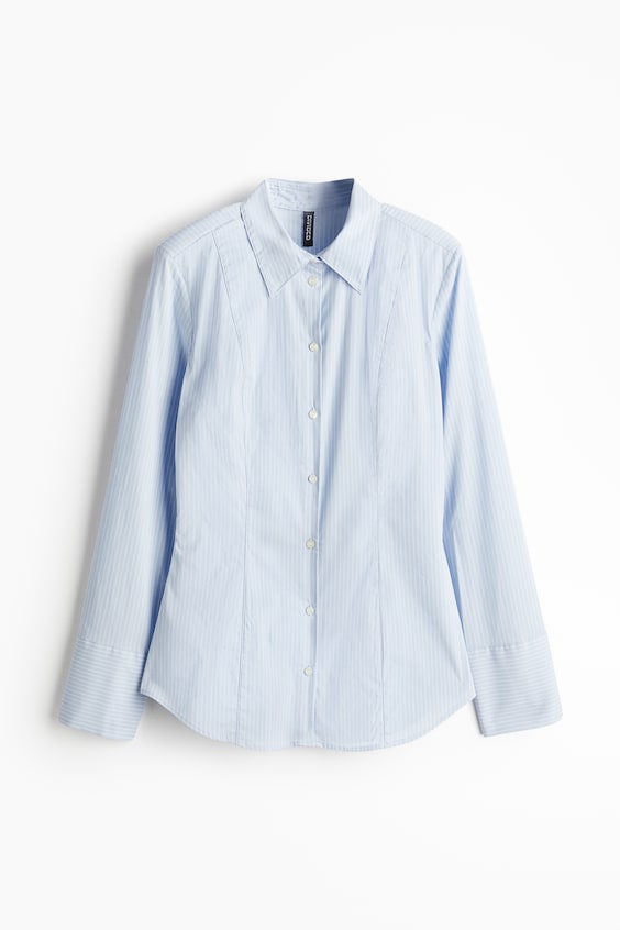 HM Taillierte Bluse mit Schulterpolstern Kostenloser Versand international