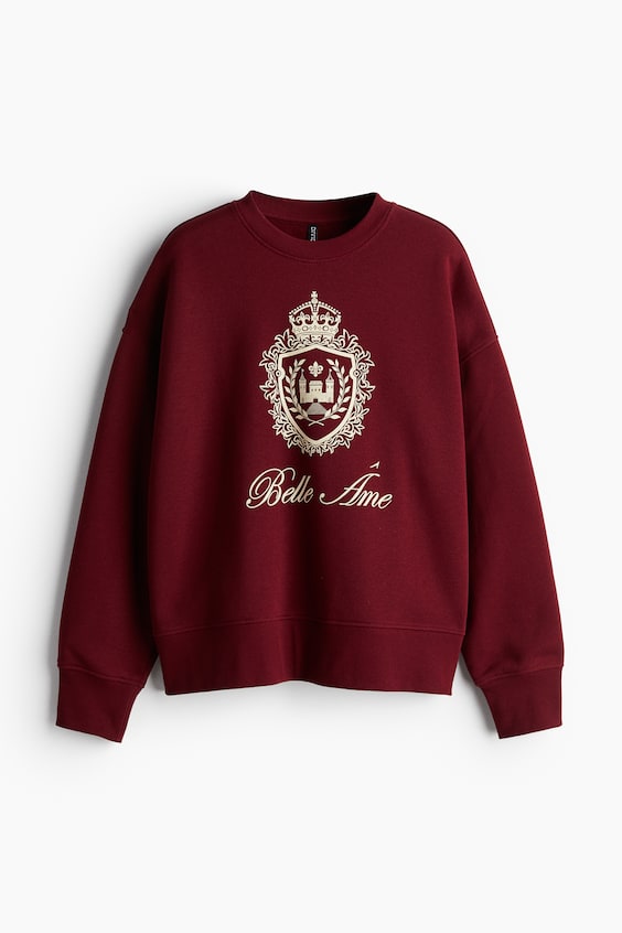 HM Oversized Sweatshirt mit Motiv Auslauf