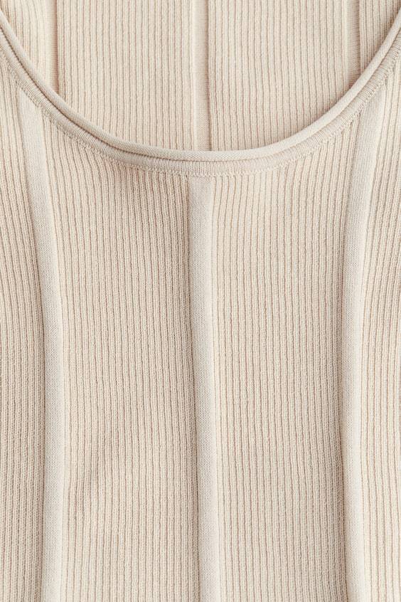 HM Flared-skirt rib-knit mini dress Limitierter Zeitrabatt