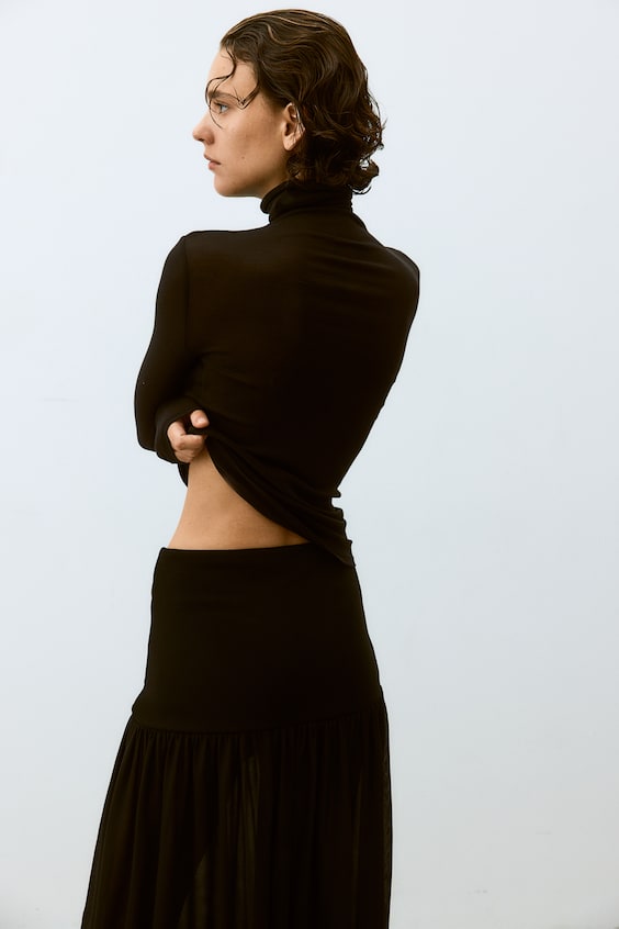 HM Shirt mit Turtleneck aus Pima-Baumwolle Sonderangebot