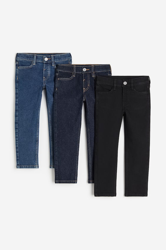 HM 3er-Pack Comfort Stretch Slim Fit Jeans Kostenlose Rückgabe