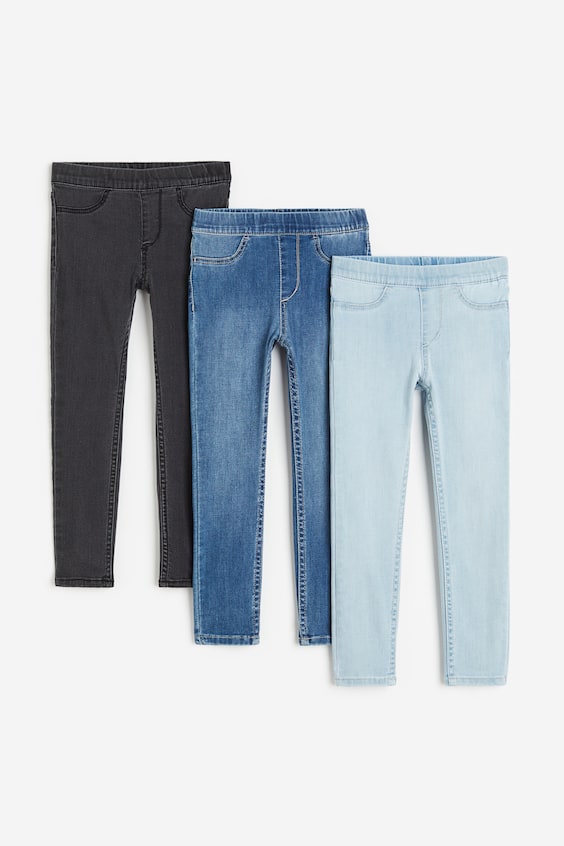 HM 3er-Pack Denimjeggings Auslauf