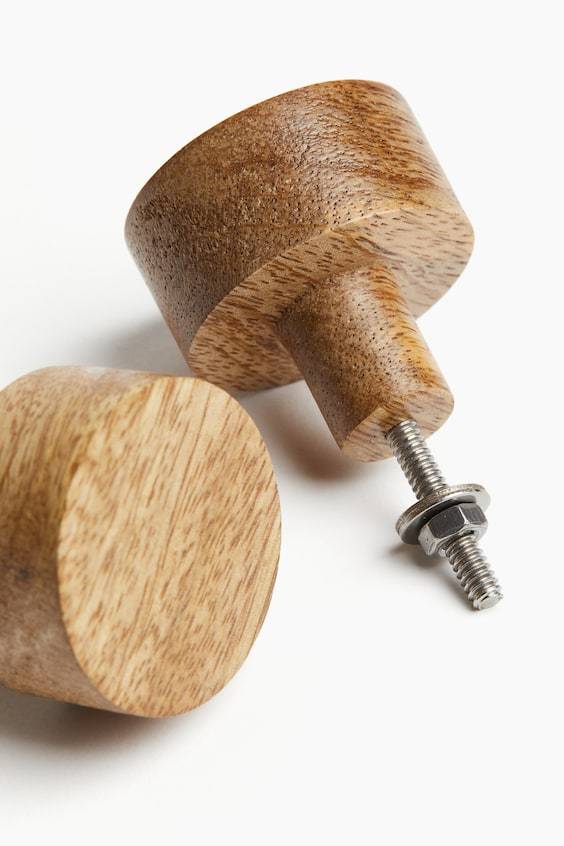 HM 2er-Pack Knaufe aus Mangoholz Flash Sale