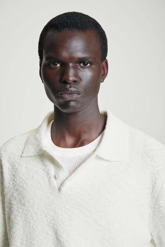 HM LANGÄRMLIGES BOUCLÉ-POLOSHIRT Vatertagsangebot