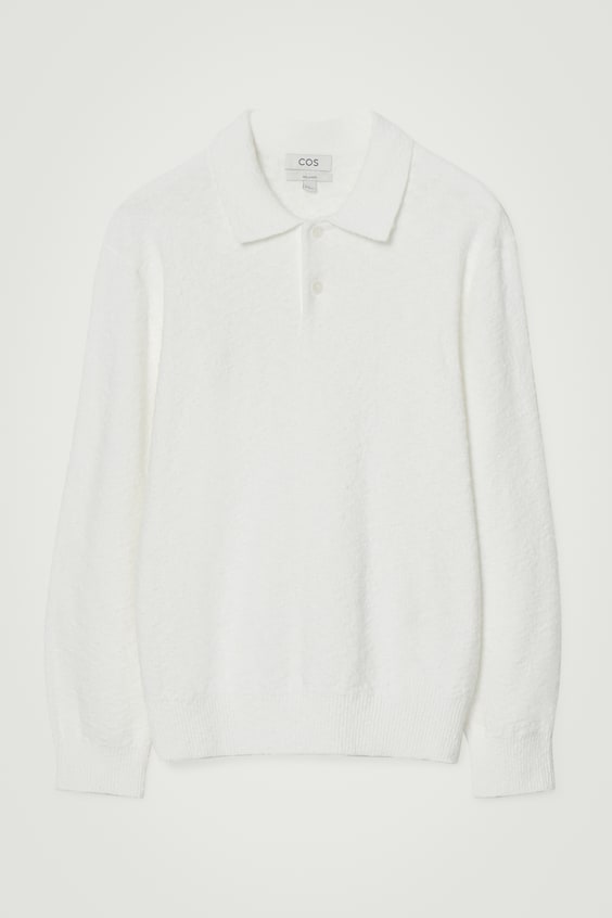 HM LANGÄRMLIGES BOUCLÉ-POLOSHIRT Vatertagsangebot