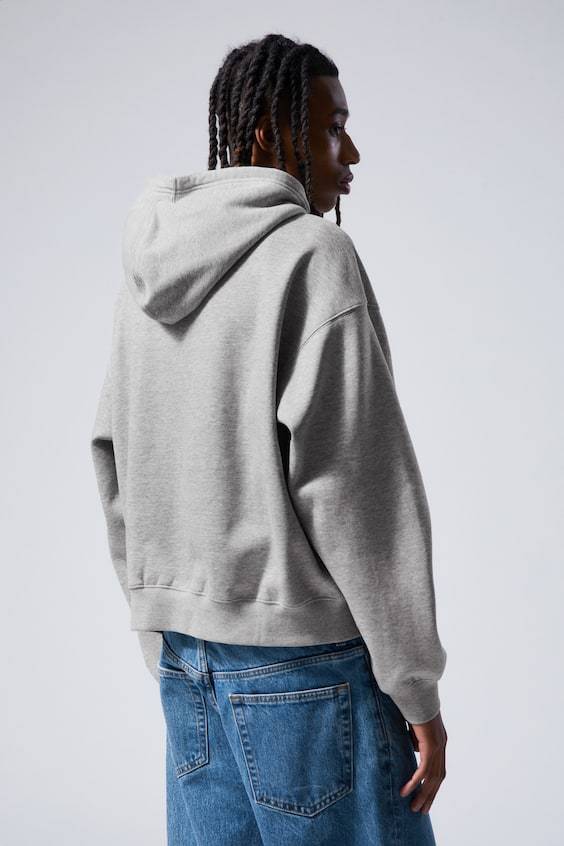 HM Kastiger, mittelschwerer Hoodie mit Reißverschluss Neueste Mode