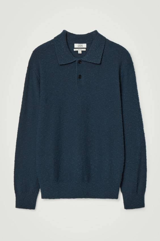 HM LANGÄRMLIGES BOUCLÉ-POLOSHIRT Bestseller