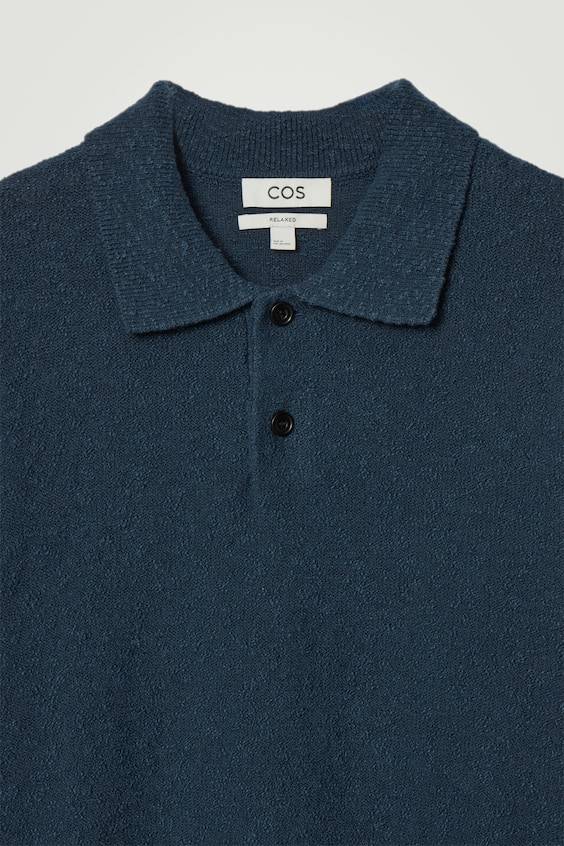 HM LANGÄRMLIGES BOUCLÉ-POLOSHIRT Bestseller