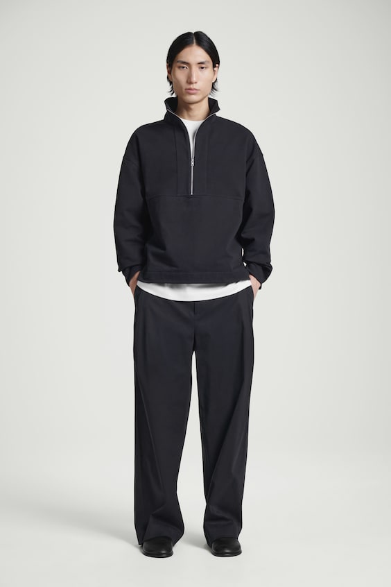 HM SWEATSHIRT AUS TWILL MIT KURZEM REISSVERSCHLUSS Riesige Ersparnisse