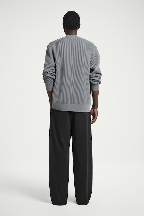 HM BAUMWOLL-STRICKJACKE MIT ACID-WASCHUNG Tiefpreis