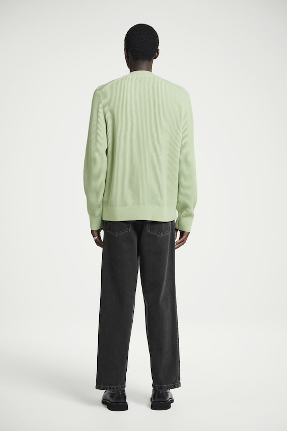 HM BAUMWOLL-STRICKJACKE MIT ACID-WASCHUNG Super Sparpreis