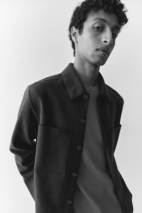 HM Overshirt aus Wollmix Regular Fit Vierteljährliche Förderung