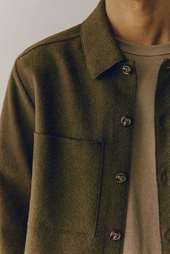 HM Overshirt aus Wollmix Regular Fit Vierteljährliche Förderung