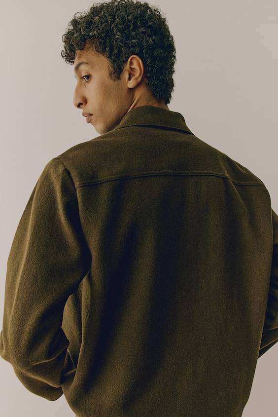HM Overshirt aus Wollmix Regular Fit Vierteljährliche Förderung
