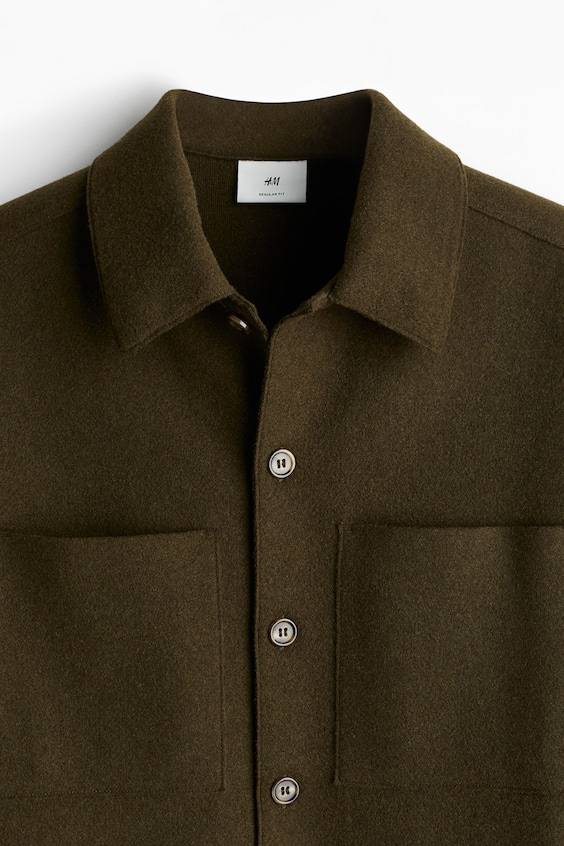 HM Overshirt aus Wollmix Regular Fit Vierteljährliche Förderung
