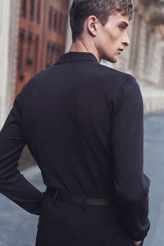 HM Feinstrick-Poloshirt in Slim Fit Discount Store für neue Produkte