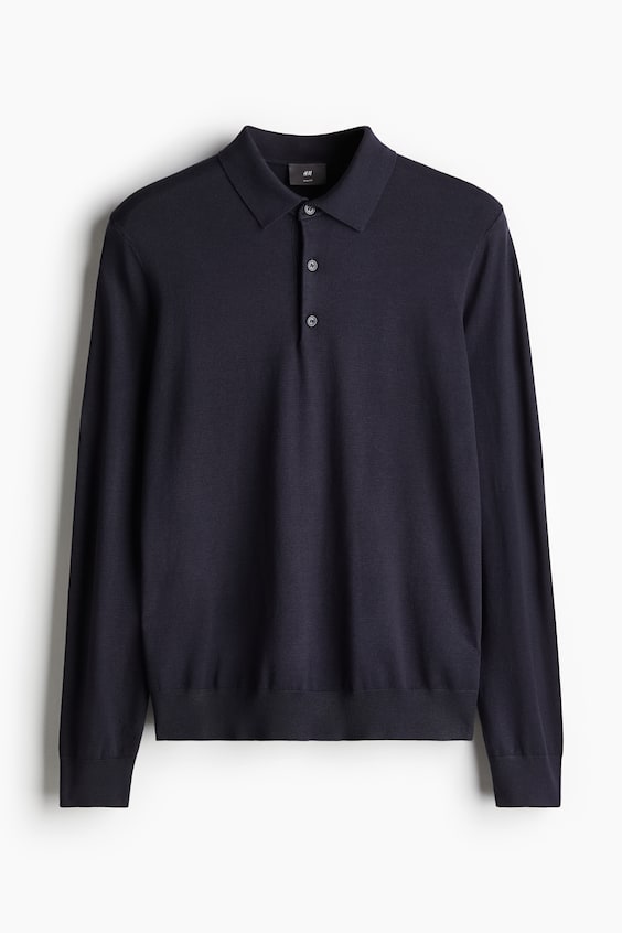 HM Feinstrick-Poloshirt in Slim Fit Discount Store für neue Produkte