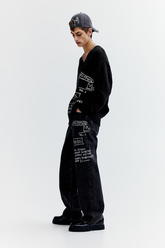 HM V-Pullover aus Baumwolle in Loose Fit Rabatte dieses Monats