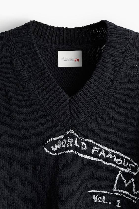 HM V-Pullover aus Baumwolle in Loose Fit Rabatte dieses Monats
