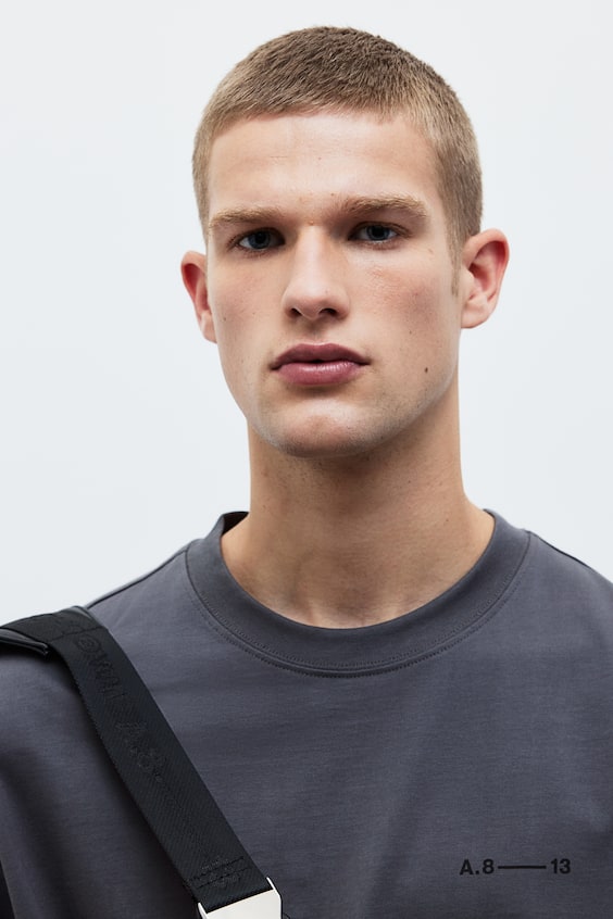 HM Bedrucktes T-Shirt in Loose Fit Auslauf