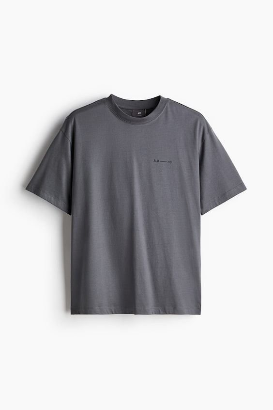 HM Bedrucktes T-Shirt in Loose Fit Auslauf