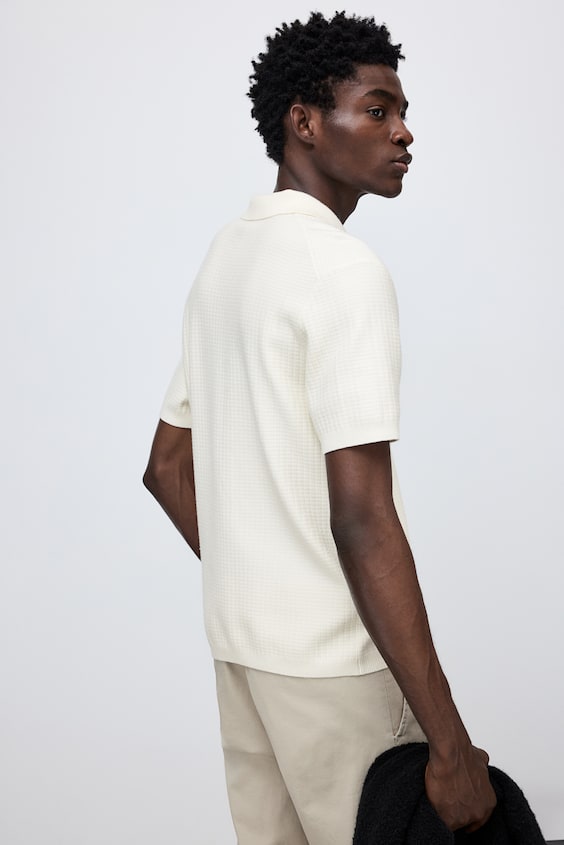 HM Poloshirt mit Struktur in Regular Fit Hotsell