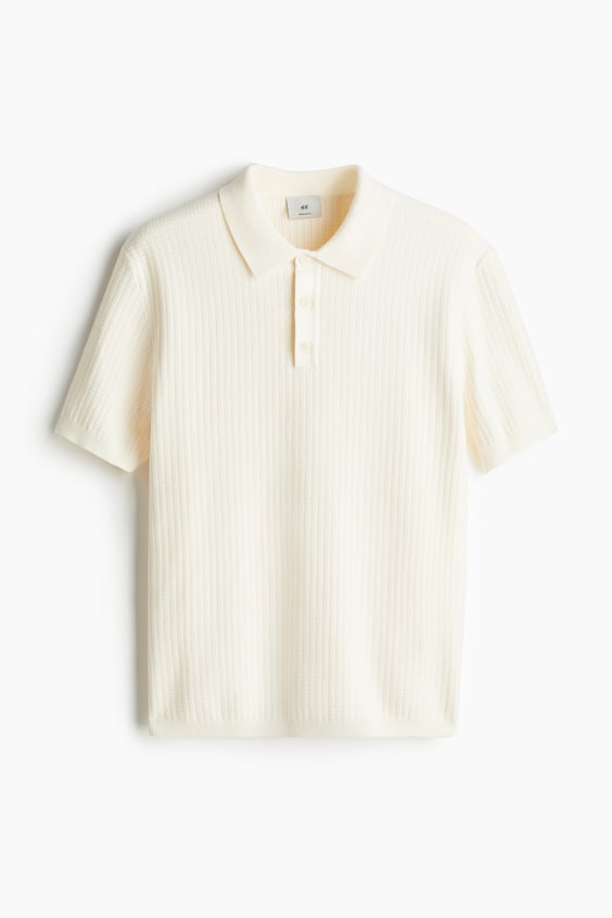 HM Poloshirt mit Struktur in Regular Fit Hotsell