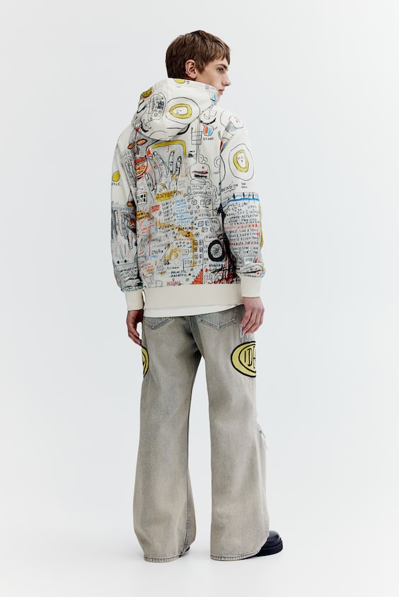 HM Baumwollhoodie in Relaxed Fit im Angebot