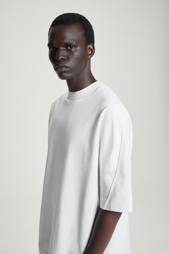 HM GEWICHTIGES OVERSIZED-T-SHIRT MIT KRAGEN Günstiger Verkauf