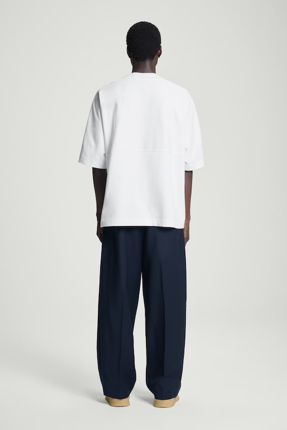 HM GEWICHTIGES OVERSIZED-T-SHIRT MIT KRAGEN Günstiger Verkauf