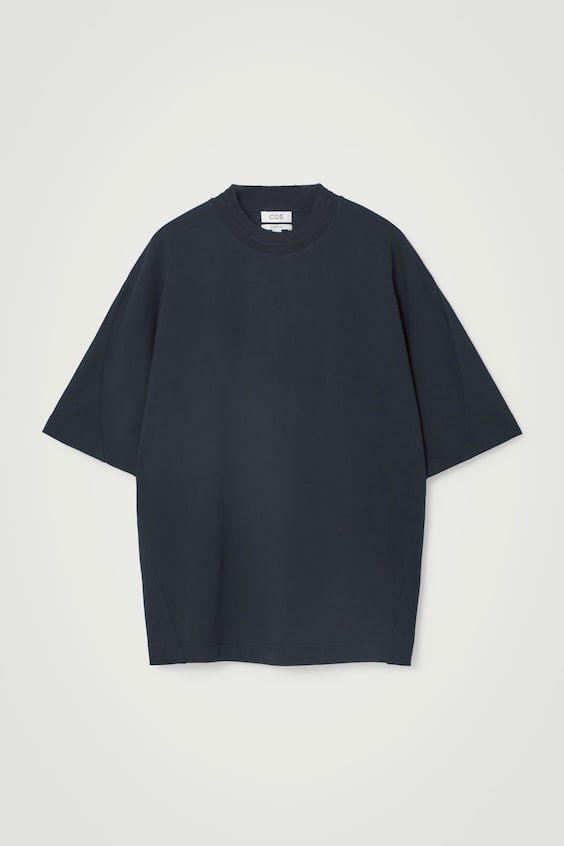 HM GEWICHTIGES OVERSIZED-T-SHIRT MIT KRAGEN Fabrikverkauf