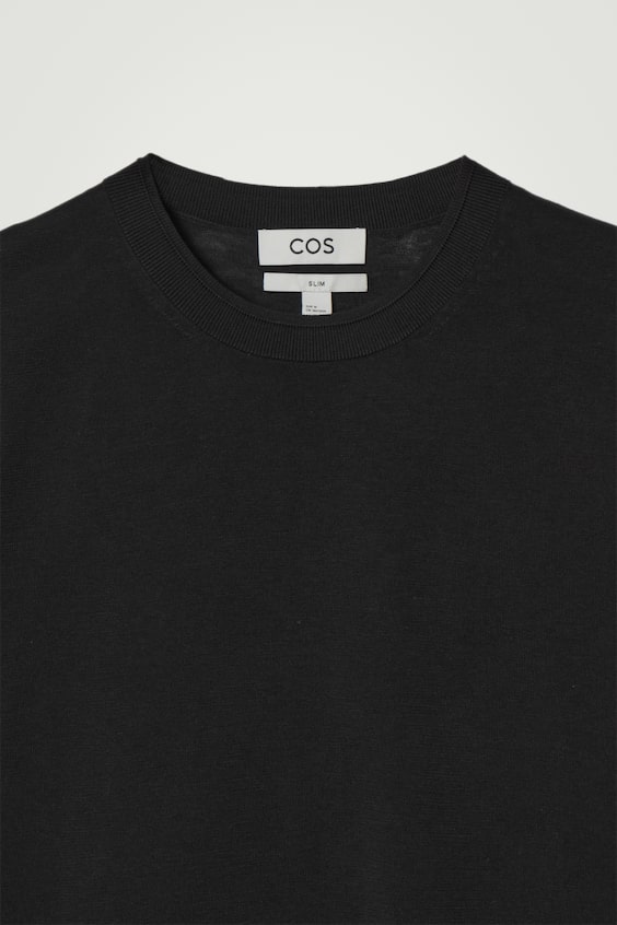 HM SCHMAL GESCHNITTENES STRICK-T-SHIRT AUS SEIDE Blitzverkäufe