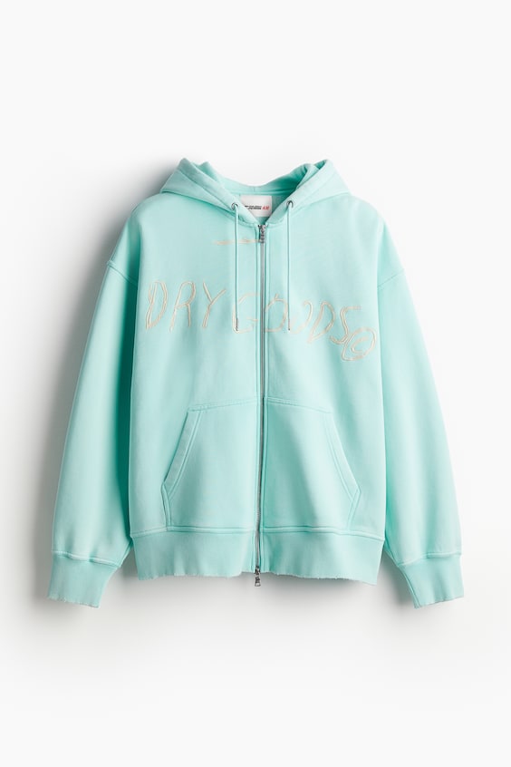 HM Hoodiejacke aus Baumwolle in Oversized Fit Kostenloser Versand