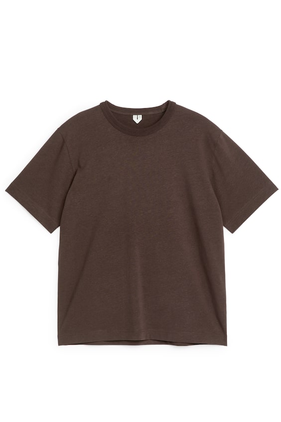HM T-Shirt aus Baumwolle und Leinen Rabatt