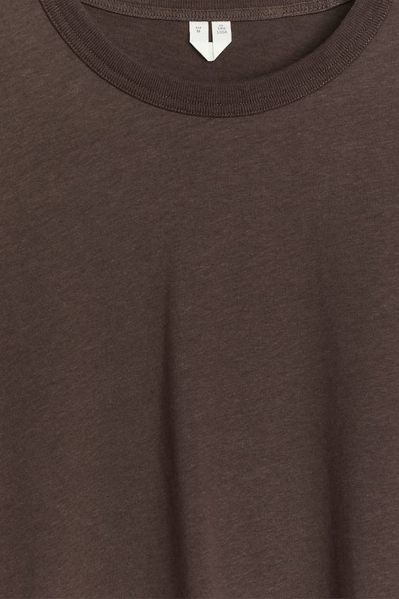 HM T-Shirt aus Baumwolle und Leinen Rabatt