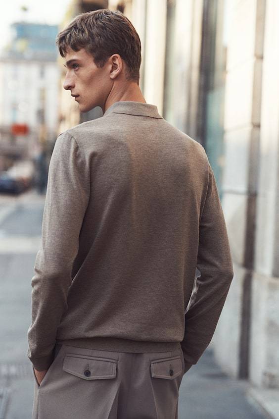 HM Feinstrick-Poloshirt in Slim Fit Neueste Mode
