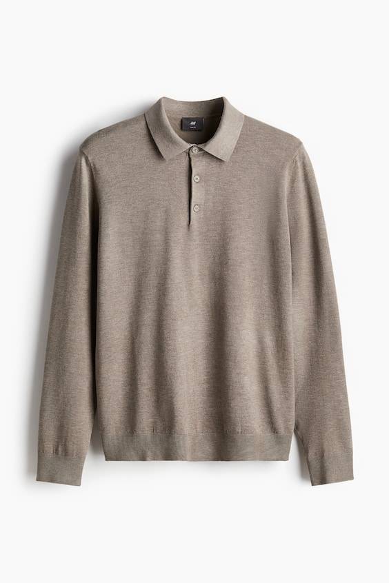 HM Feinstrick-Poloshirt in Slim Fit Neueste Mode