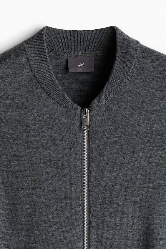 HM Feinstrick-Cardigan im Pilotenlook in Slim Fit Fabrik Onlineshop