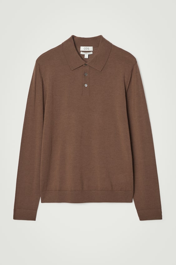 HM SCHMAL GESCHNITTENES POLOSHIRT AUS MERINOWOLLE Günstig kaufen