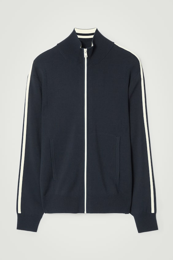 HM STRICK-TRAININGSJACKE MIT KONTRASTSTREIFEN Online Shopping