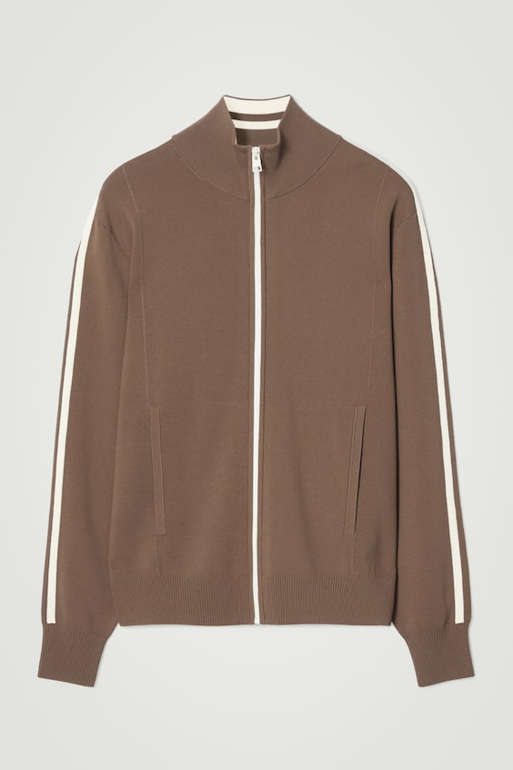 HM STRICK-TRAININGSJACKE MIT KONTRASTSTREIFEN Exklusivangebot