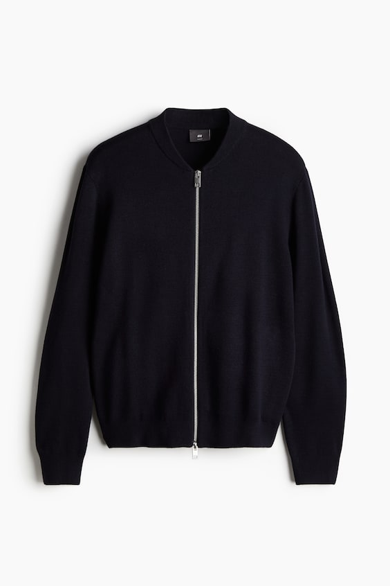 HM Feinstrick-Cardigan im Pilotenlook in Slim Fit Preisnachlass