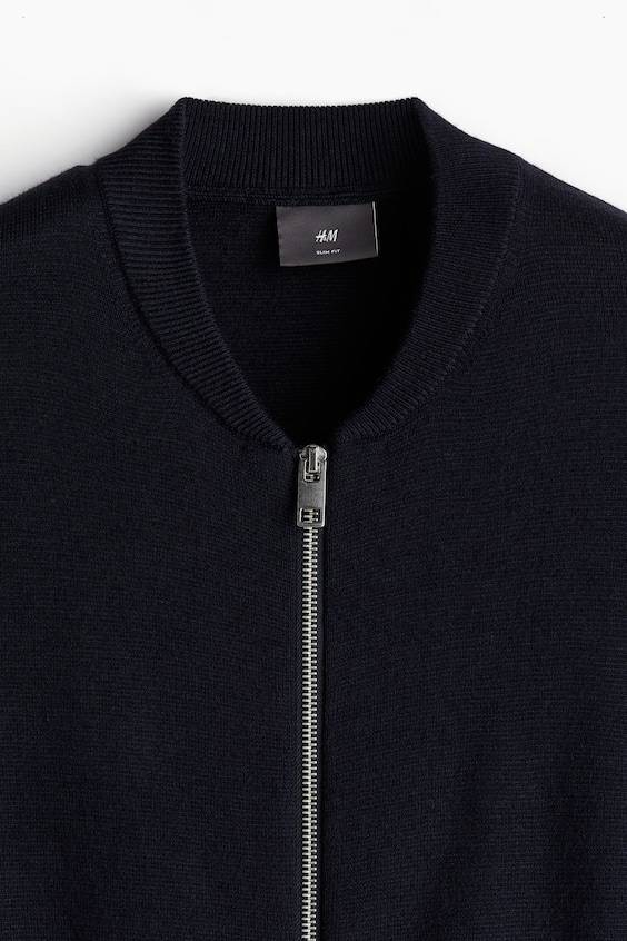 HM Feinstrick-Cardigan im Pilotenlook in Slim Fit Preisnachlass