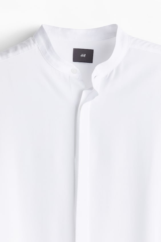 HM Grandad-Hemd aus Lyocell in Regular Fit Cyber Monday