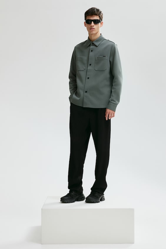 HM Overshirt aus Scuba in Regular Fit Weihnachtsangebot