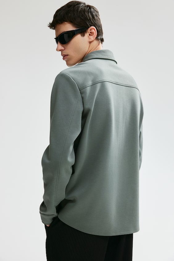 HM Overshirt aus Scuba in Regular Fit Weihnachtsangebot