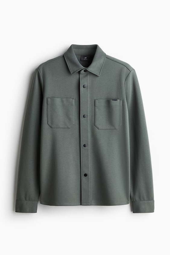 HM Overshirt aus Scuba in Regular Fit Weihnachtsangebot