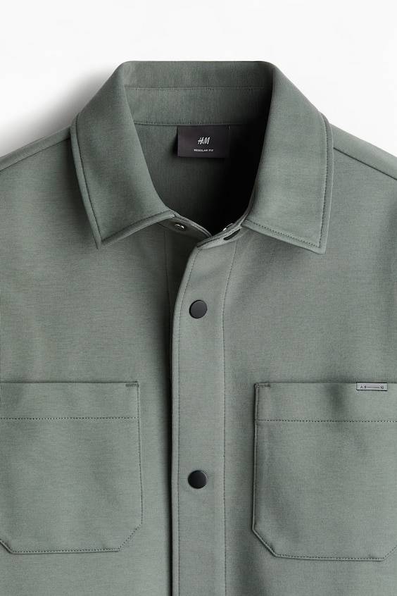 HM Overshirt aus Scuba in Regular Fit Weihnachtsangebot
