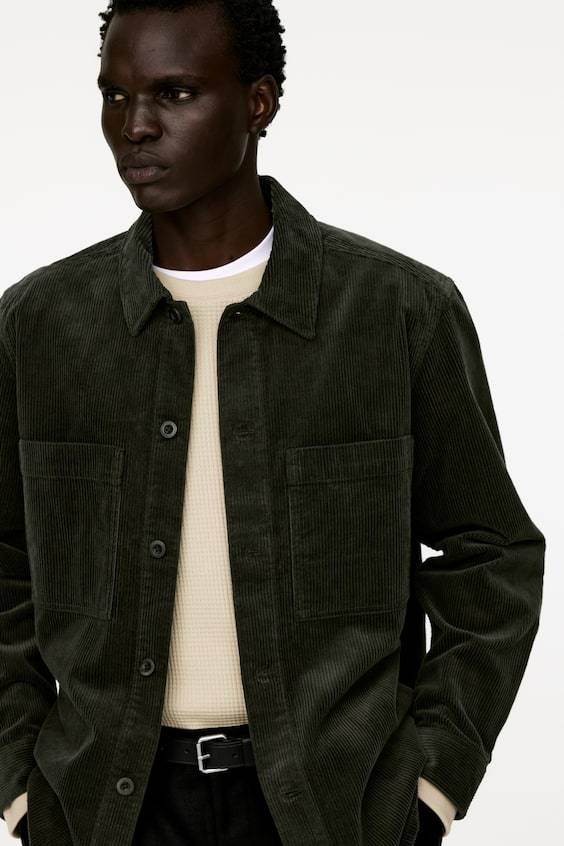 HM Overshirt aus Cord Vatertagsangebot